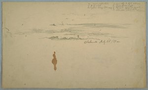 Cloudy Sky over Outlined Hills, Ecuador, July 23, 1857 by Frederic Edwin Church