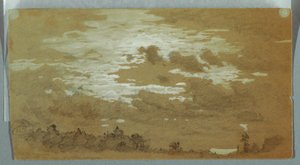 Cloudy Sky over a Wooded Ridge, Niagara, possibly 1858 by Frederic Edwin Church