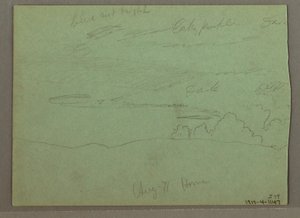 Cloudy sky over ridge, August 1871 by Frederic Edwin Church