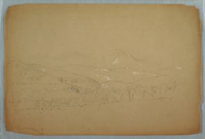 Distant View of the Katahdin Shown from West, ca. 1856 by Frederic Edwin Church