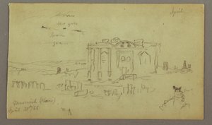 Facade of the Parrelorium, April 28, 1868 by Frederic Edwin Church