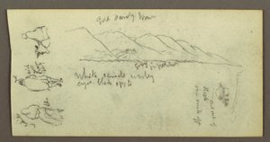 Figure Study, Mountain Range, Possibly 1868 by Frederic Edwin Church