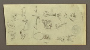 Figure and Camel Studies, March 4, possibly 1868 by Frederic Edwin Church