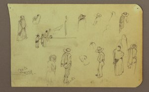 Figures, Verso: Figure, Landscape, 1883