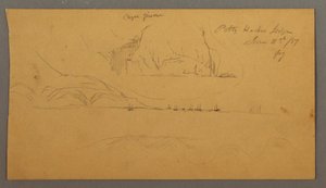 Harbor, Sailboats, Mountains, June 21, 1859 by Frederic Edwin Church