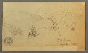 Hills with Trees, 1860 by Frederic Edwin Church
