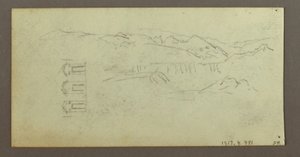 Horse, Figure From Back, Trees, possibly 1868 by Frederic Edwin Church