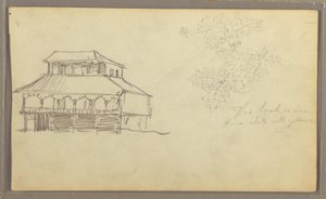 House, Botanical Sketch, Ecuador or Colombia, 1857 by Frederic Edwin Church