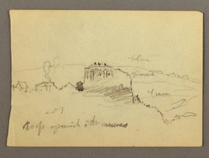Houses on Hilltop, possibly 1868-69 by Frederic Edwin Church