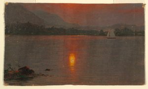 Lake Millinocket, Sunset, 1870–80 by Frederic Edwin Church