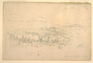 Lakes Near the Mountain House, September 1844 by Frederic Edwin Church