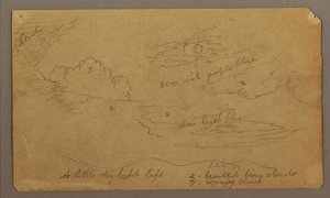 Landscape; Verso: Botanical Sketches, 1865 by Frederic Edwin Church