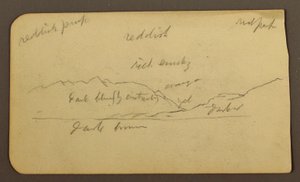 Mountain Landscape; Verso: Inscriptions, 1885 by Frederic Edwin Church