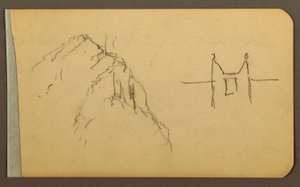 Mountain Side, turret; Verso: Mountain Side, 1889 by Frederic Edwin Church