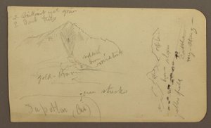 Mountain, Zapotlan; Verso: Wooded Hillside, Cuitzeo Lake, January 1885 by Frederic Edwin Church