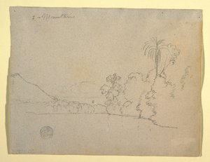Mountainous Bank of a Bay, South America, 1853 by Frederic Edwin Church