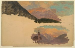 Mountains near Berchtesgaden, Bavaria, June 1868 by Frederic Edwin Church