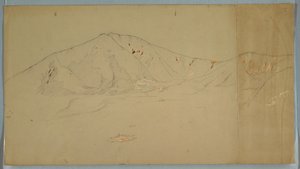 Mt. Katahdin from Southeast; Verso: Mt. Katahdin, 1876–78 by Frederic Edwin Church