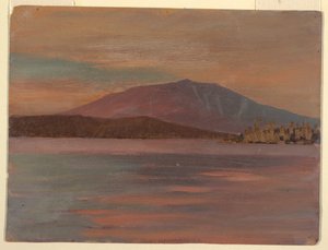 Mt. Katahdin from Togue Pond, 1877 by Frederic Edwin Church