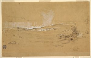 Niagara: The Canadian Falls and Goat Island, October 1856 by Frederic Edwin Church