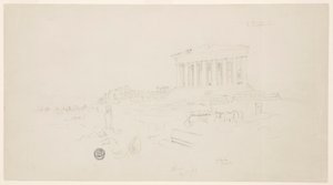 Parthenon and Erectheion, Athens, April 1869 by Frederic Edwin Church