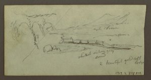Plain and Mountain Range, possibly 1868 by Frederic Edwin Church