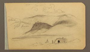 Plain, hill, town; Verso: Mountain Range, 1889 by Frederic Edwin Church
