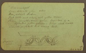 Popocatapel; Verso: Frieze on Texcoco Hotel, December 18, 1883 by Frederic Edwin Church