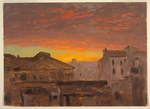 Rome, Rooftops at Sunset, 1868–69 by Frederic Edwin Church
