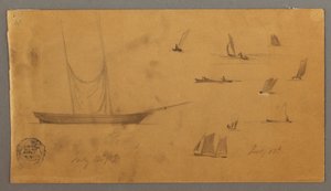 Sailboat Studies, July 12-13, 1859 by Frederic Edwin Church