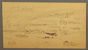 Sky Study over Ridge and Rainbow, July 1866 by Frederic Edwin Church
