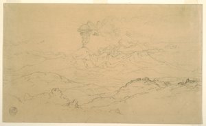 Smoke Rising from Cotopaxi Volcano, Ecuador, 1857 by Frederic Edwin Church