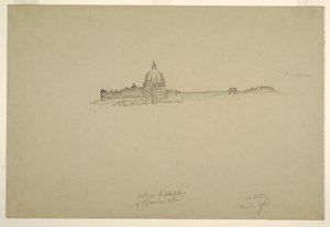 St. Peters and the Vatican Palace from the Northeast, March 18, 1869