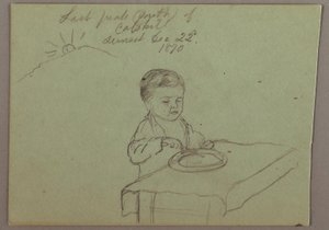 Sunset, Child Eating, December 22, 1870 by Frederic Edwin Church