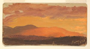Sunset, Hudson Valley, June 1870 by Frederic Edwin Church
