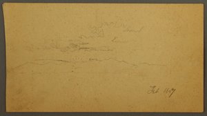 Sunset Behind Hills, February 1867 by Frederic Edwin Church