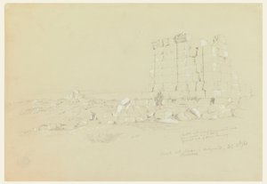 Temple with Semua [present day as-Samu] in the Distance, February 17, 1868 by Frederic Edwin Church