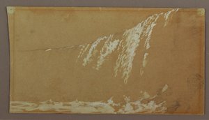 The Canadian Falls and Goat Island at Niagara River, possibly 1858 by Frederic Edwin Church