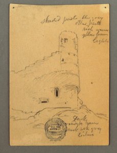 Tower of the Chateau, Sion, possibly 1868 by Frederic Edwin Church