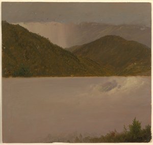 Two cloud and mountain top studies, August 1865 by Frederic Edwin Church