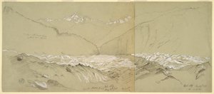 Upper Aletsch Glacier with the Great Fusshorn, 1868 by Frederic Edwin Church