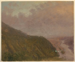 Valley from Top of a High Hill (Europe), 1860–70 by Frederic Edwin Church