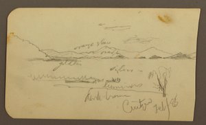 View Near Lake Shore, Cuitzeo; Verso: view near Lake Ahore, Cuitzeo, February 1885