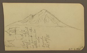 View Near Lake Shore, Cuitzeo; Verso: view near Lake Ahore, Cuitzeo, February 1885 by Frederic Edwin Church