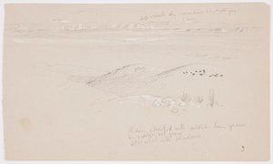 View across the Hills and Plain toward the Mountains, Valley of El Yemen, February 1868 by Frederic Edwin Church