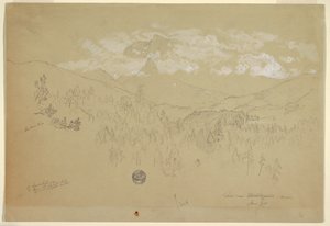 View near Berchtesgaden, Bavaria, June 1868 by Frederic Edwin Church