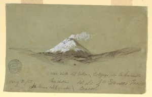 View of Cotapaxi from the Hacienda San Antonio, Ecuador, August 30, 1853 by Frederic Edwin Church