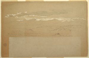 View of Mountain Range, Ecuador, June 27, 1857 by Frederic Edwin Church
