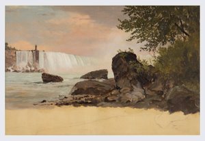 View of the Canadian Falls and Goat Island, September or October 1856