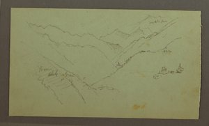 Village and Steep Mountain Valley (Alps), 1868-69 by Frederic Edwin Church